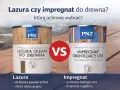 Lazura czy impregnat do drewna na zewnątrz? PNZ oferuje oba. Wybierz ochronę powierzchni lub biologiczną.