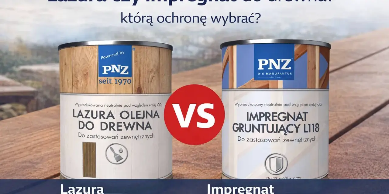 Lazura czy impregnat do drewna na zewnątrz? PNZ oferuje oba. Wybierz ochronę powierzchni lub biologiczną.