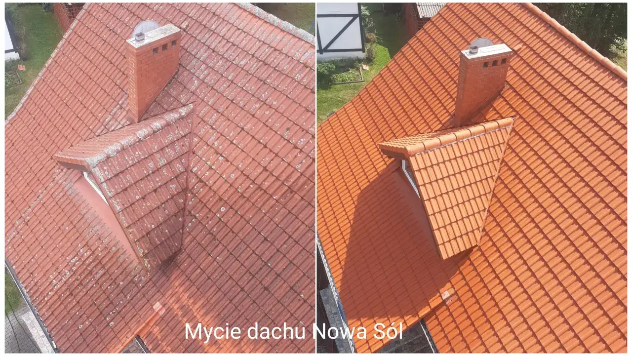 Porównanie dachu przed i po myciu. Zobacz, jak odświeżony dach wygląda po profesjonalnym czyszczeniu. Sprawdź mycie dachu cena!